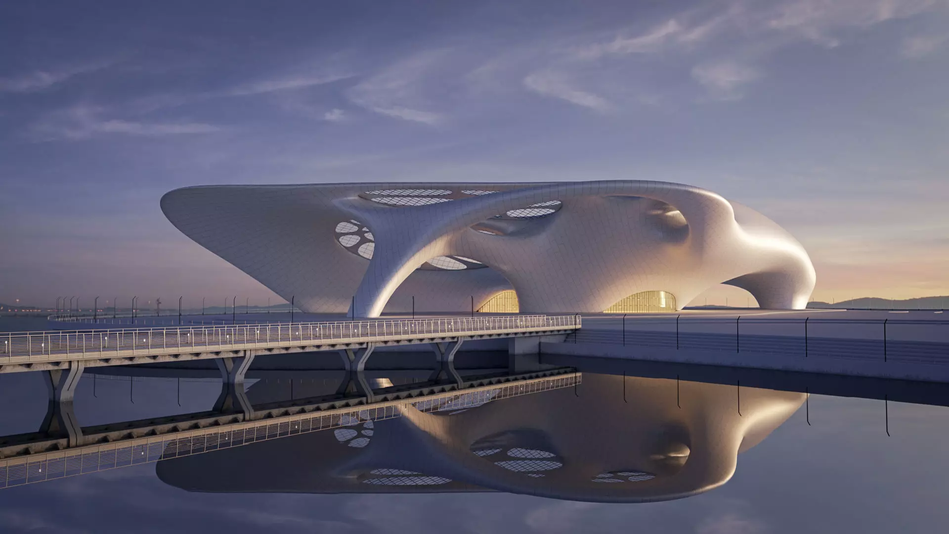 Futuristic building 32 3D model_0