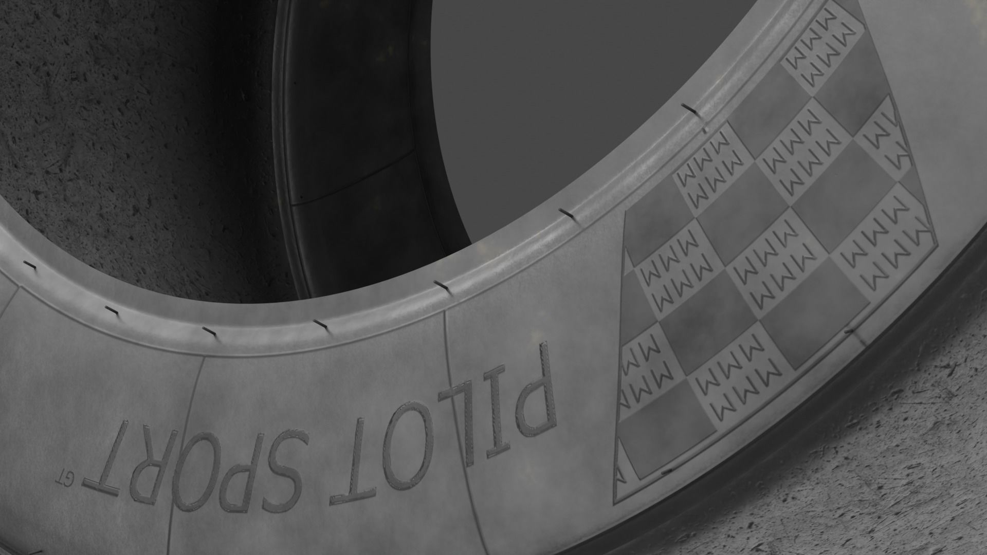 Michelin Pilot Sport GT low poly Low-poly 3D model_7