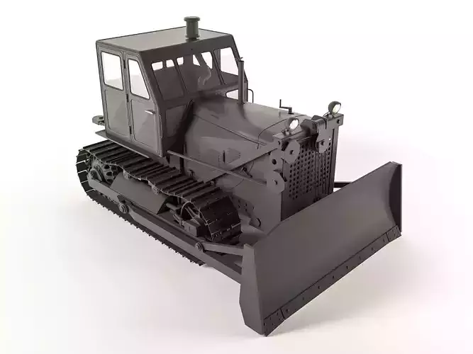 Soviet bulldozer T-100 3D model