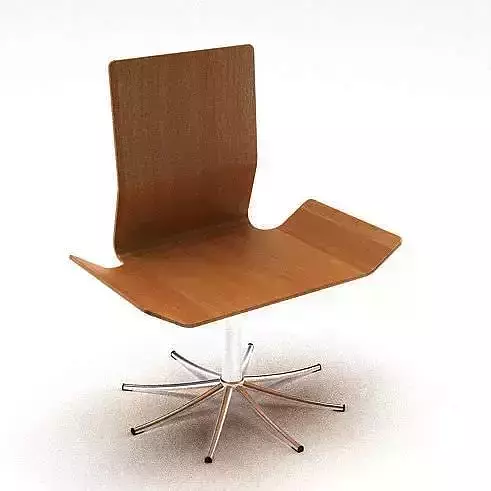 Wooden Swivel Base Chair