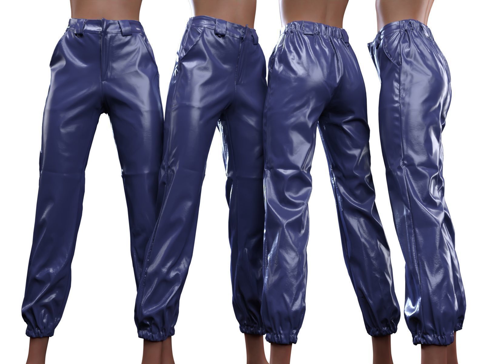 Comfy Leather Trousers 3D model_12