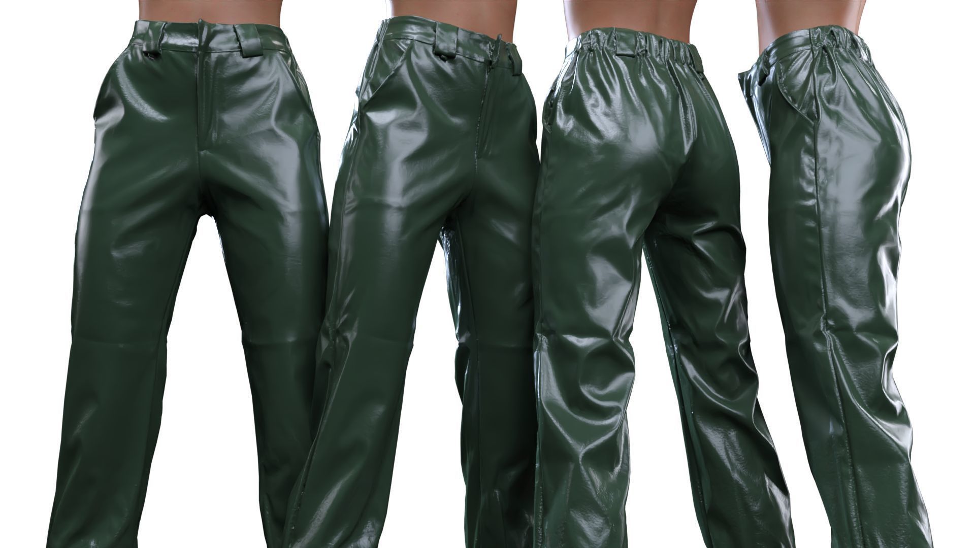 Comfy Leather Trousers 3D model_18