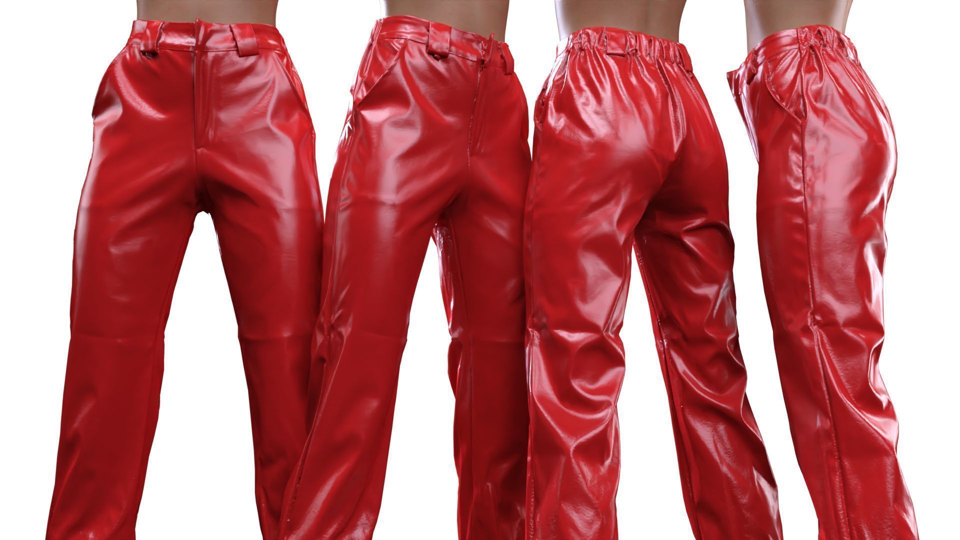 Comfy Leather Trousers 3D model_17