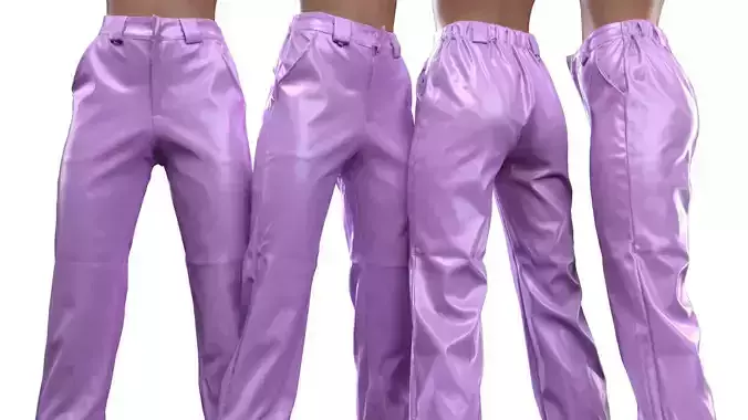Comfy Leather Trousers 3D model