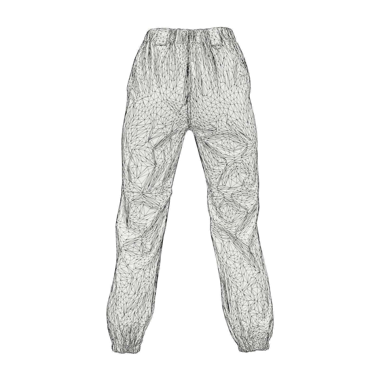 Comfy Leather Trousers 3D model_9