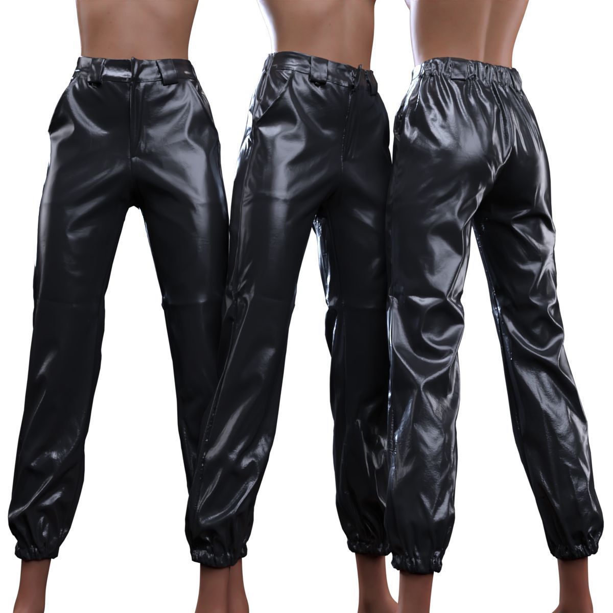 Comfy Leather Trousers 3D model_13
