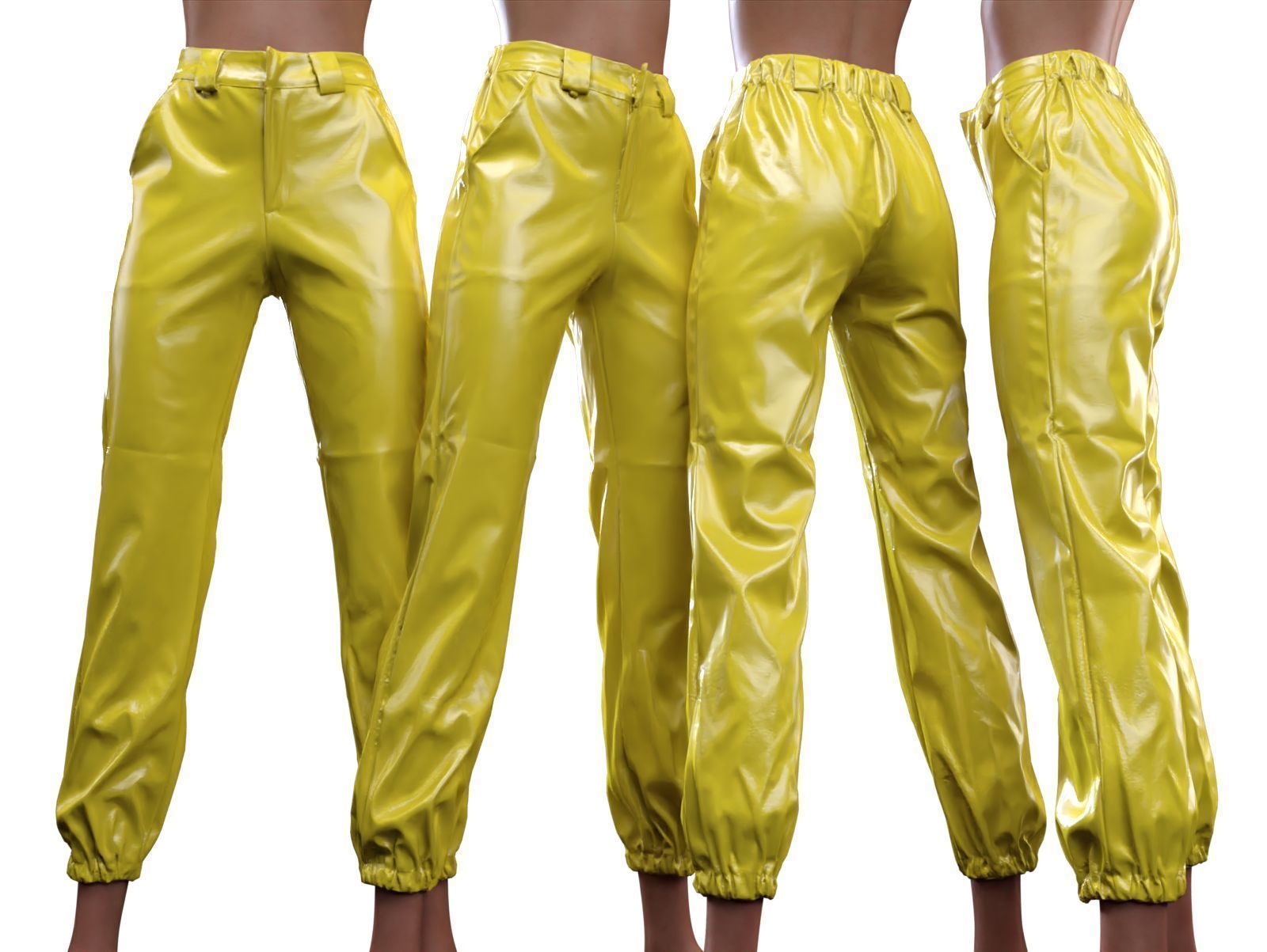 Comfy Leather Trousers 3D model_11