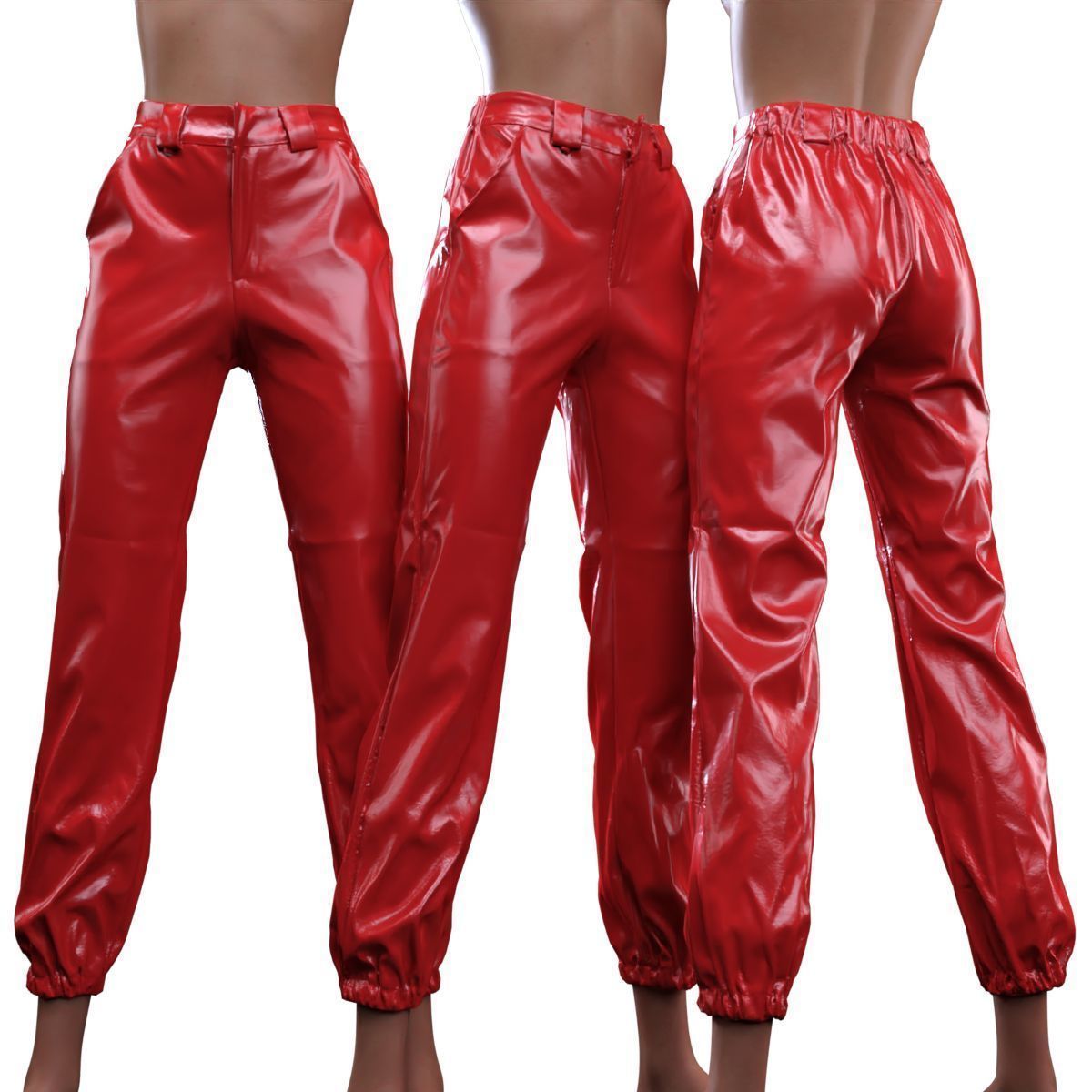 Comfy Leather Trousers 3D model_14