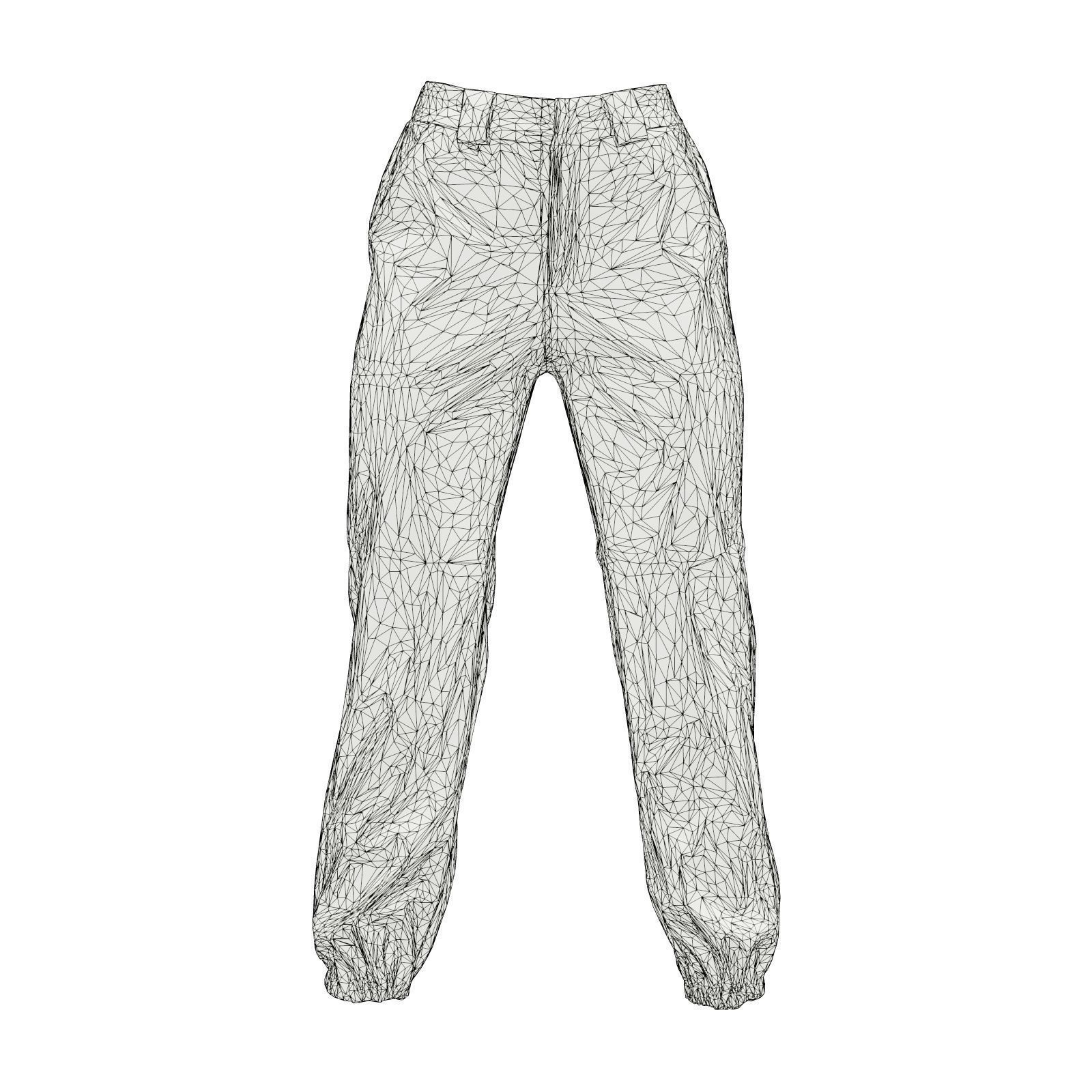 Comfy Leather Trousers 3D model_8