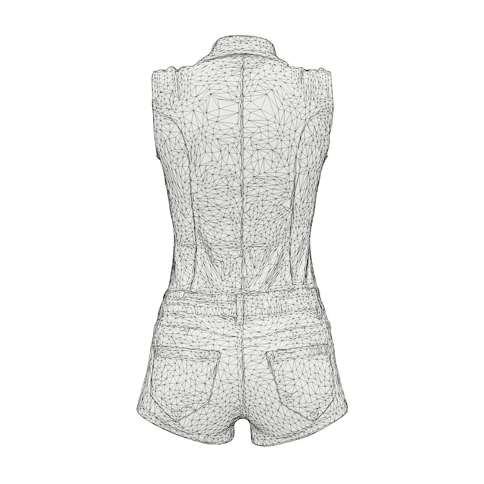 Cloudy Jeans Romper 3D model_7