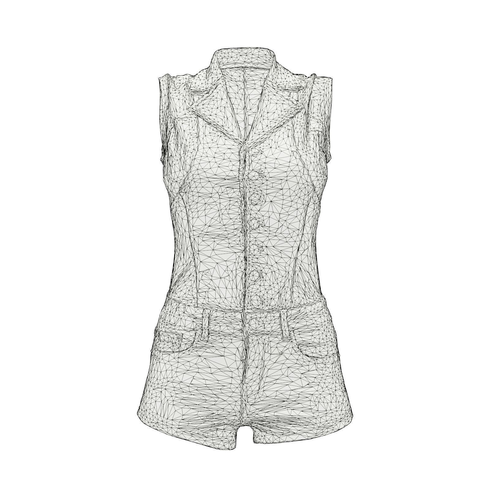 Cloudy Jeans Romper 3D model_6