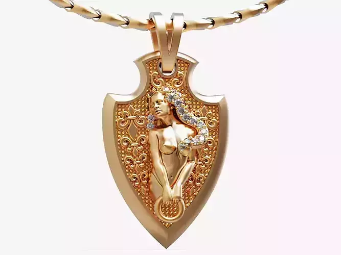 fashion angel  pendant Sculpture jewelry gold