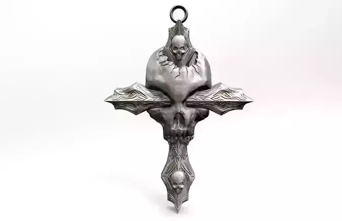 skull cross pendant