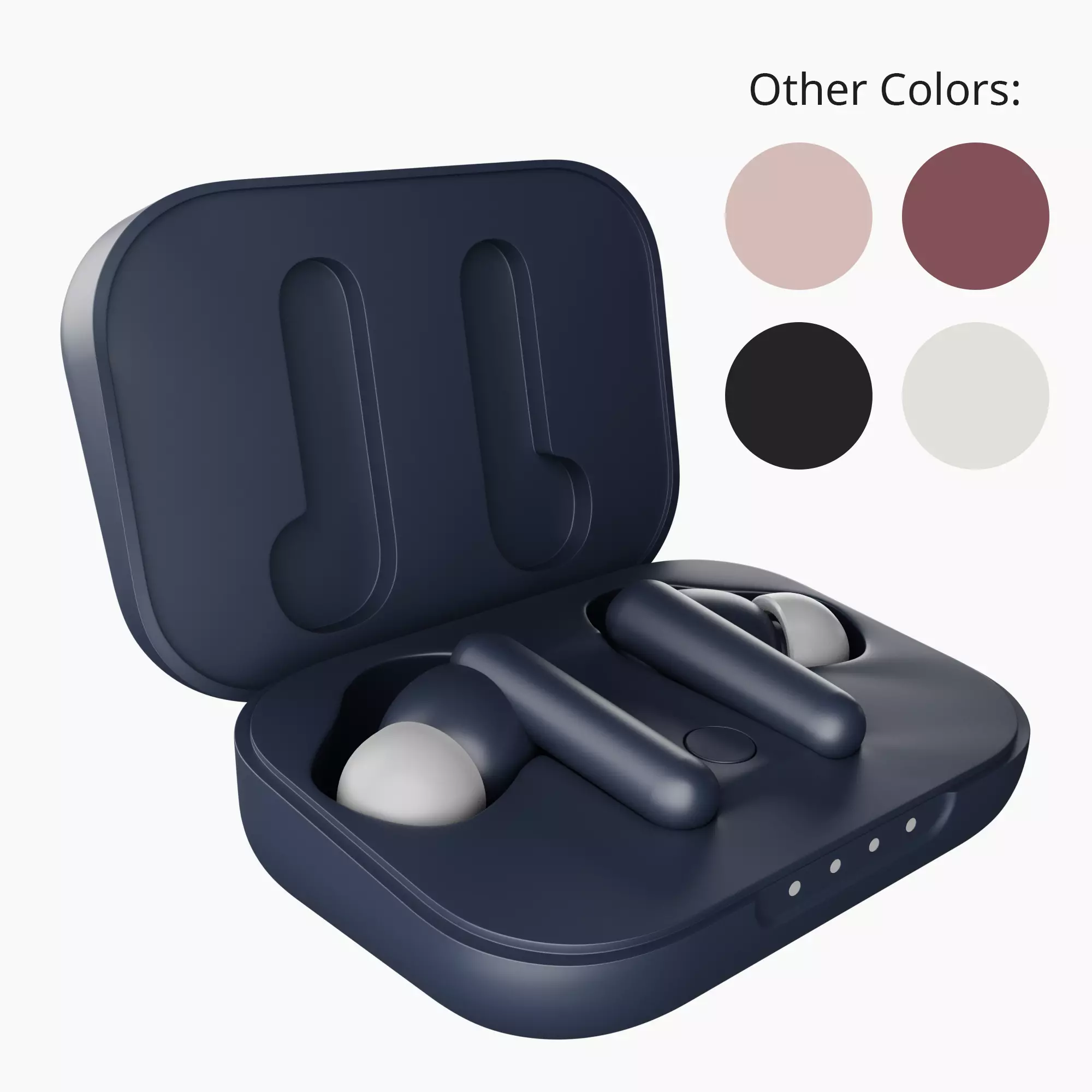 Luxurious Earphones Low Poly 3D model_0