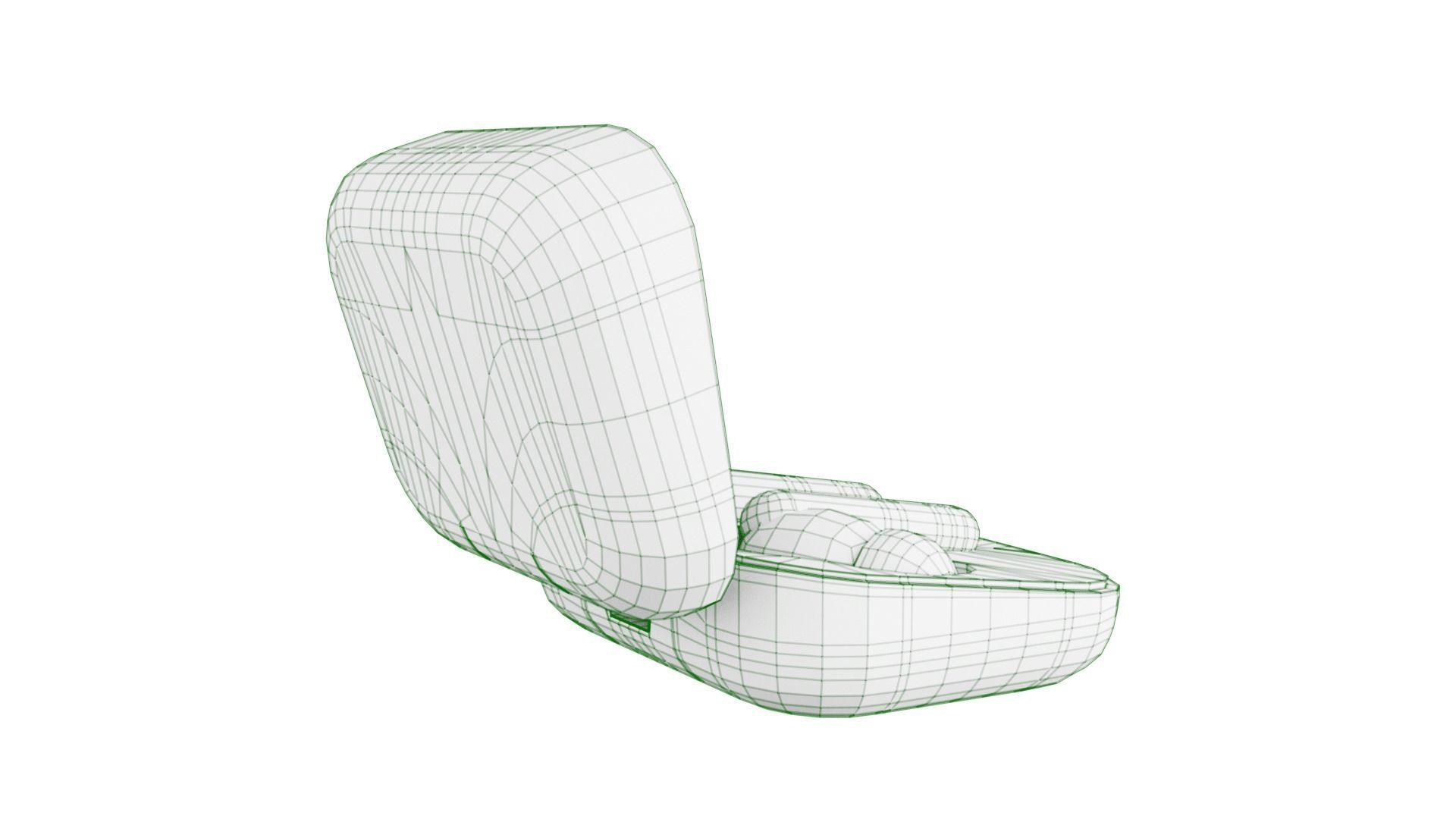 Luxurious Earphones Low Poly 3D model_78