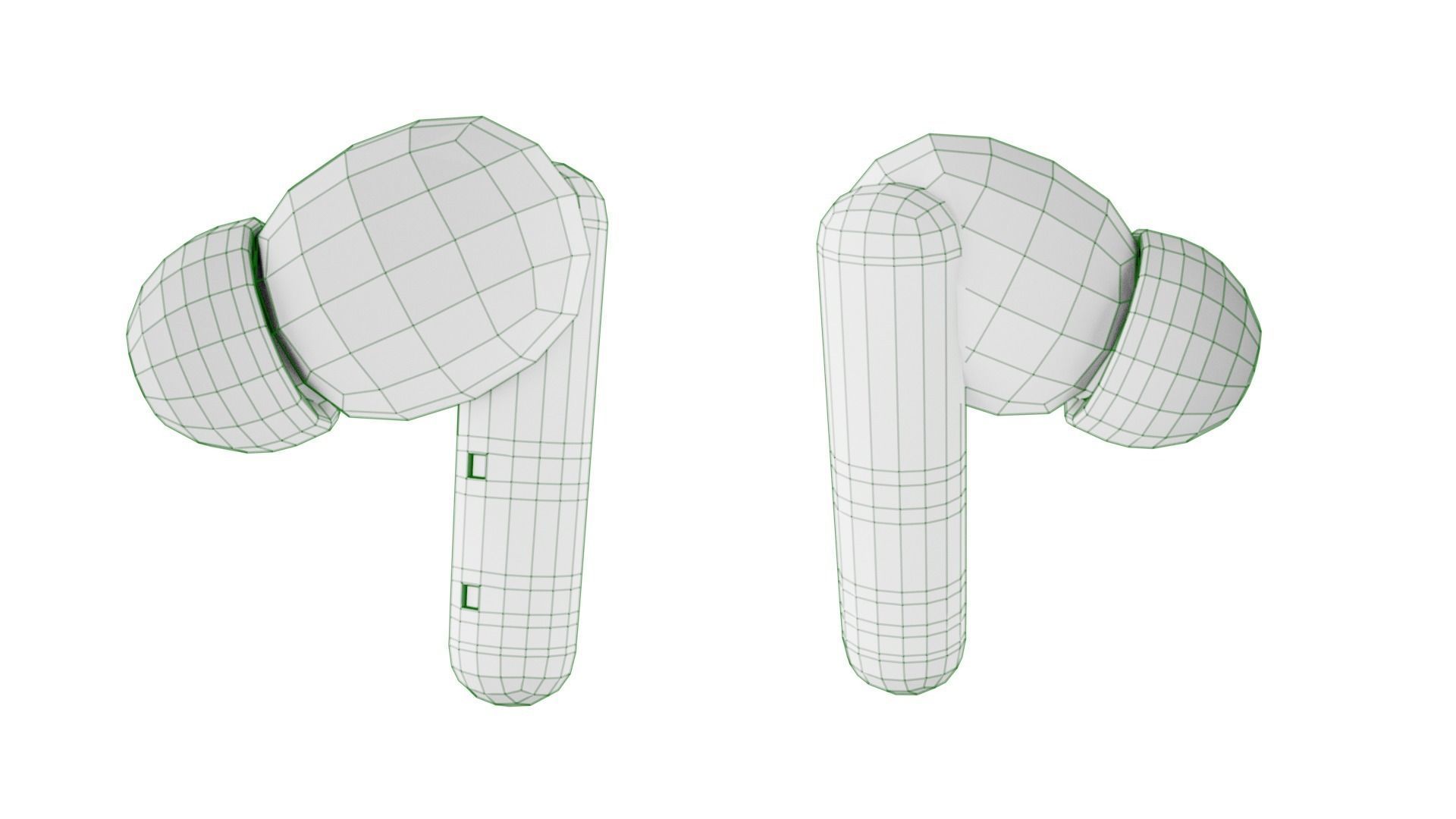 Luxurious Earphones Low Poly 3D model_83