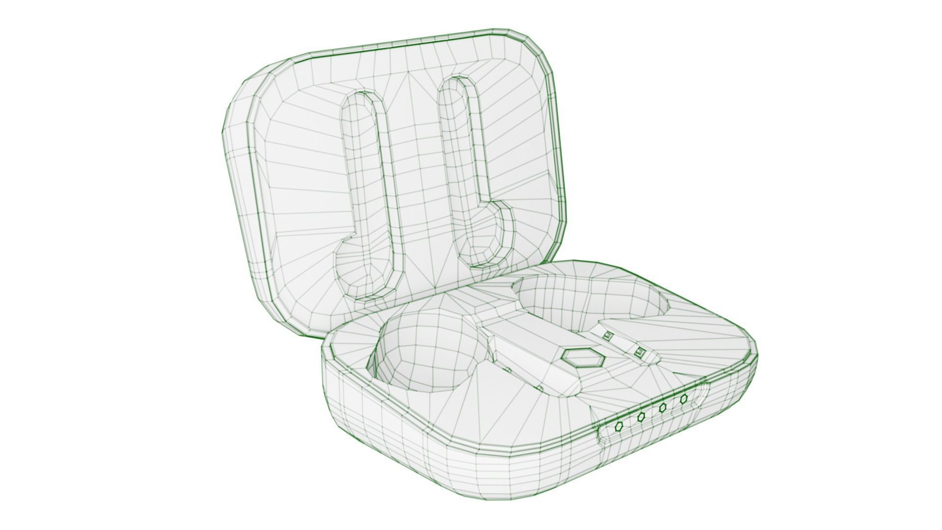 Luxurious Earphones Low Poly 3D model_76