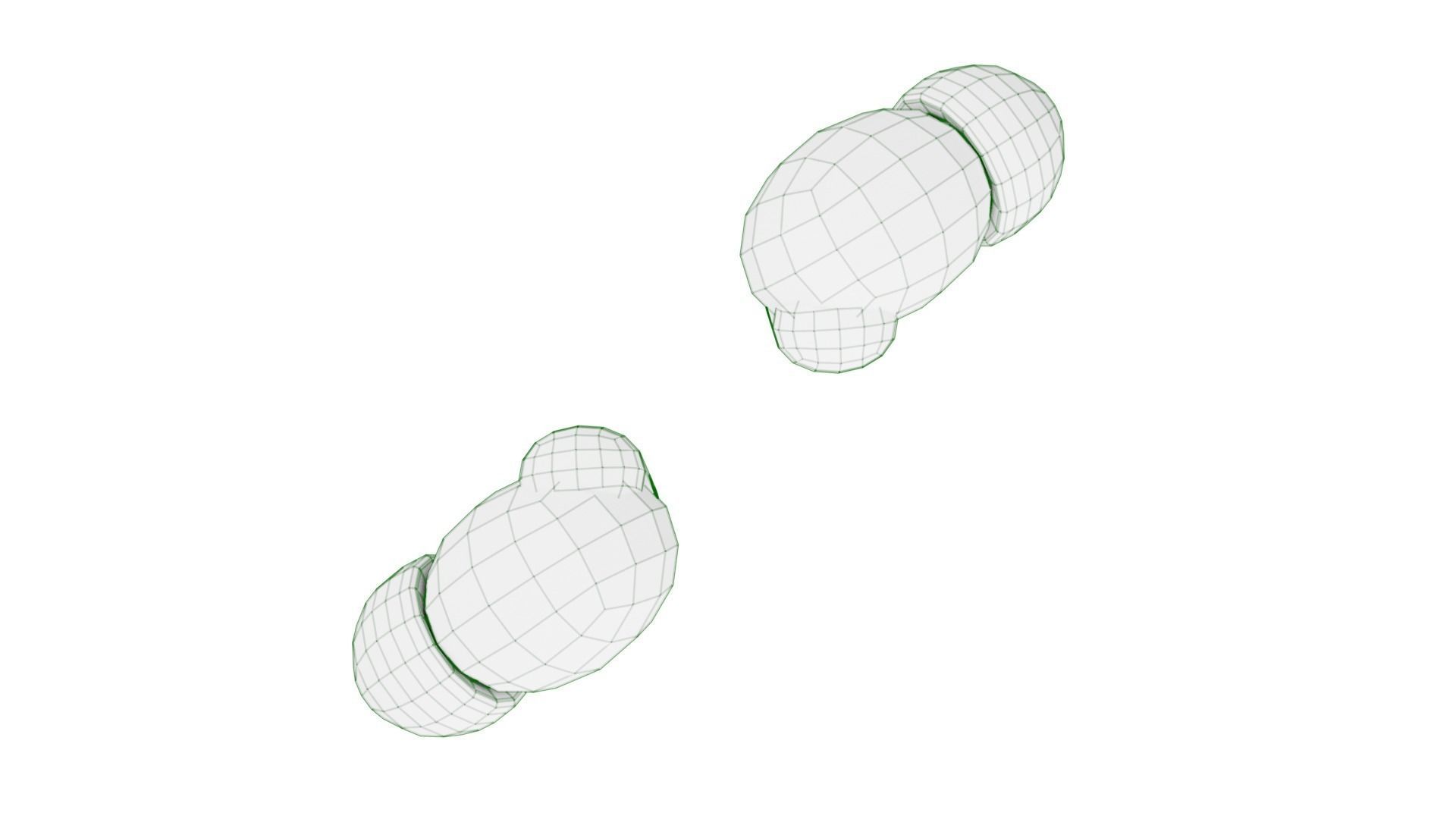 Luxurious Earphones Low Poly 3D model_84