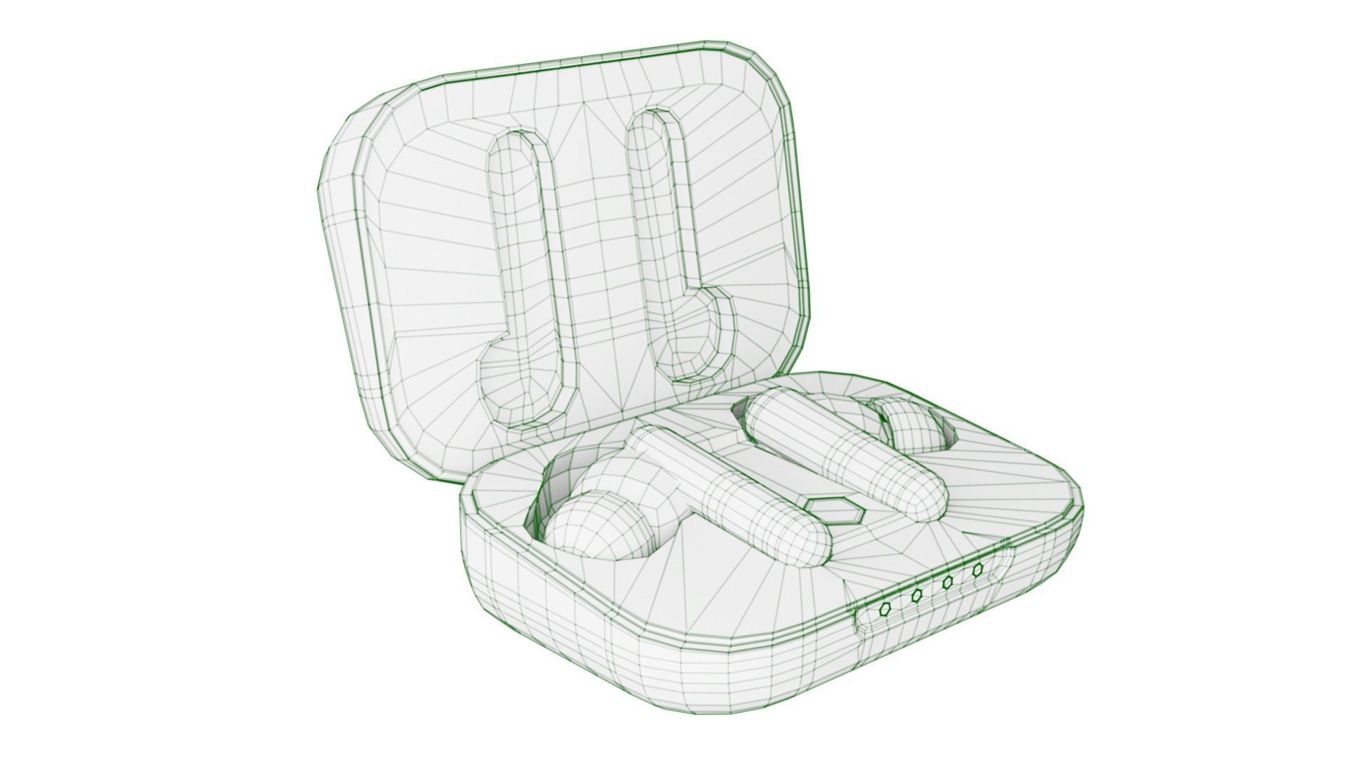 Luxurious Earphones Low Poly 3D model_74