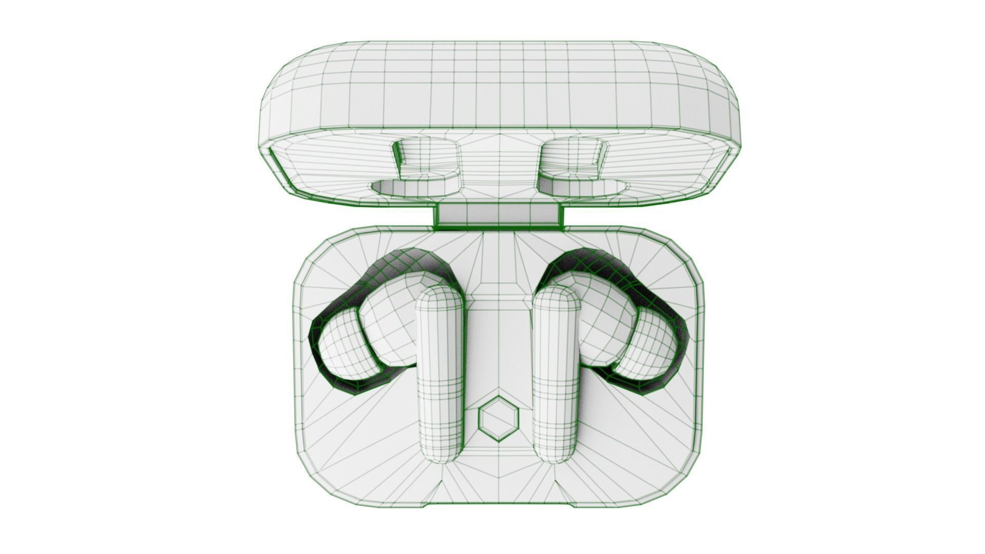 Luxurious Earphones Low Poly 3D model_79