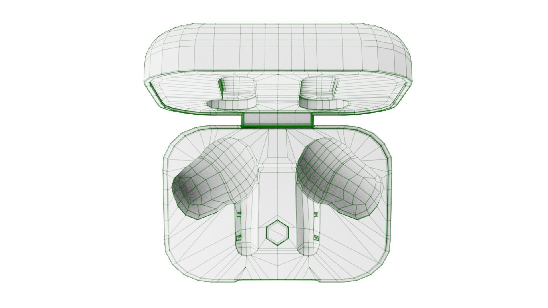 Luxurious Earphones Low Poly 3D model_81