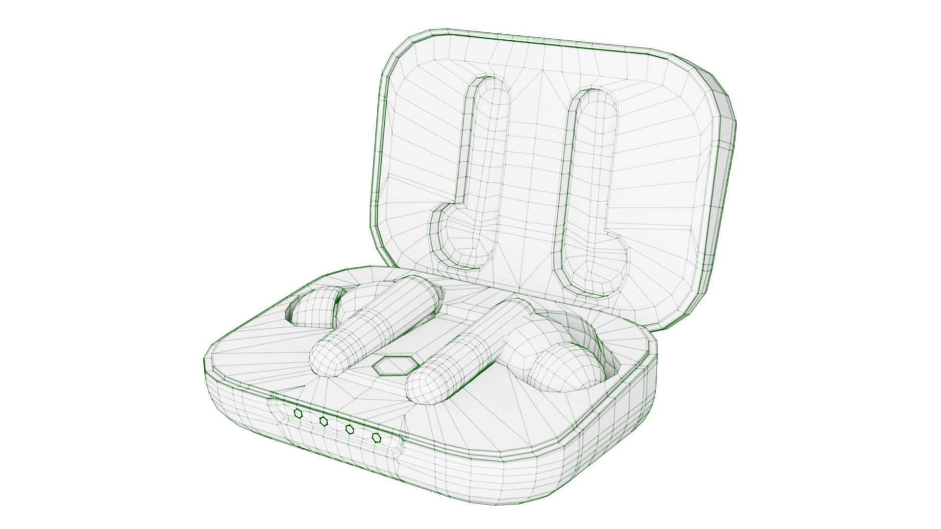 Luxurious Earphones Low Poly 3D model_82