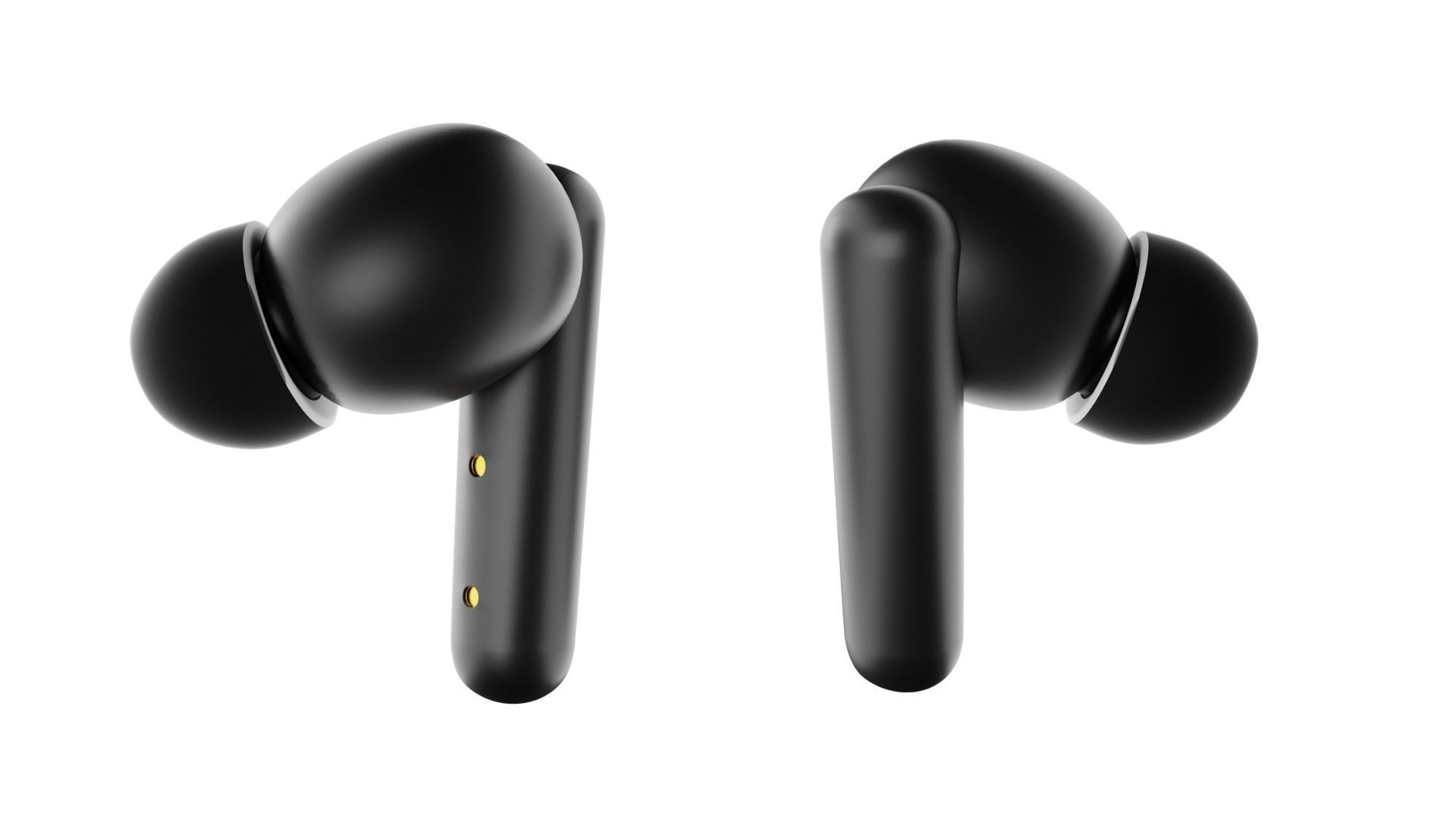 Luxurious Earphones Low Poly 3D model_69