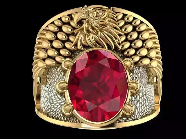Ruby Eagle Ring