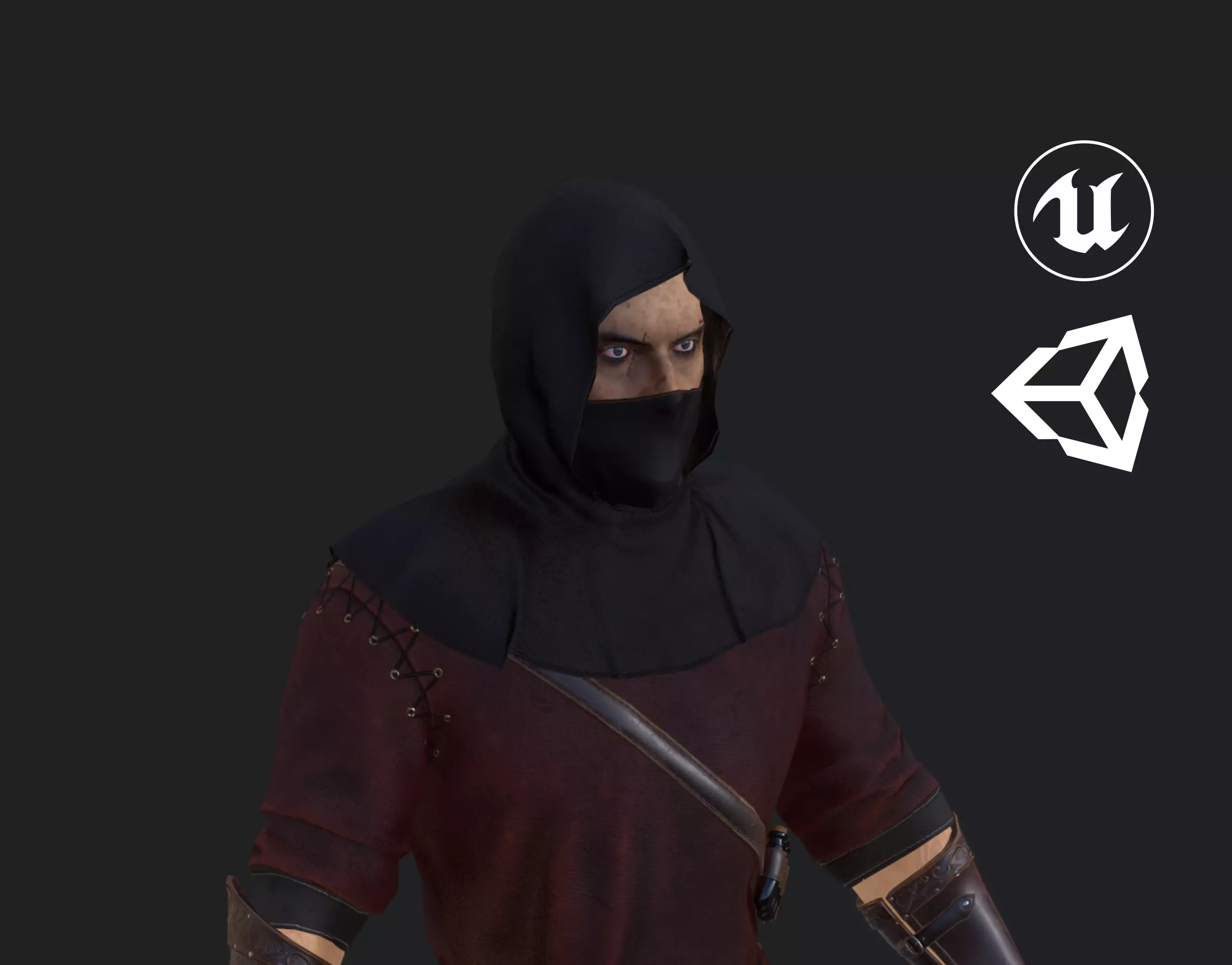 Rogue Low-poly 3D model_0