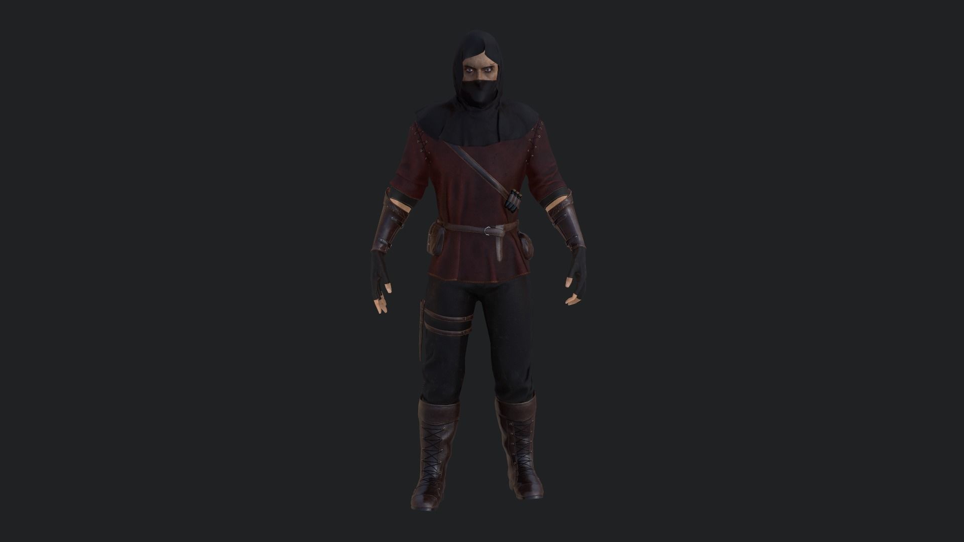 Rogue Low-poly 3D model_4