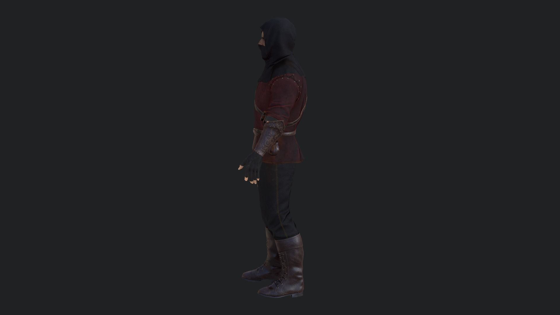 Rogue Low-poly 3D model_5