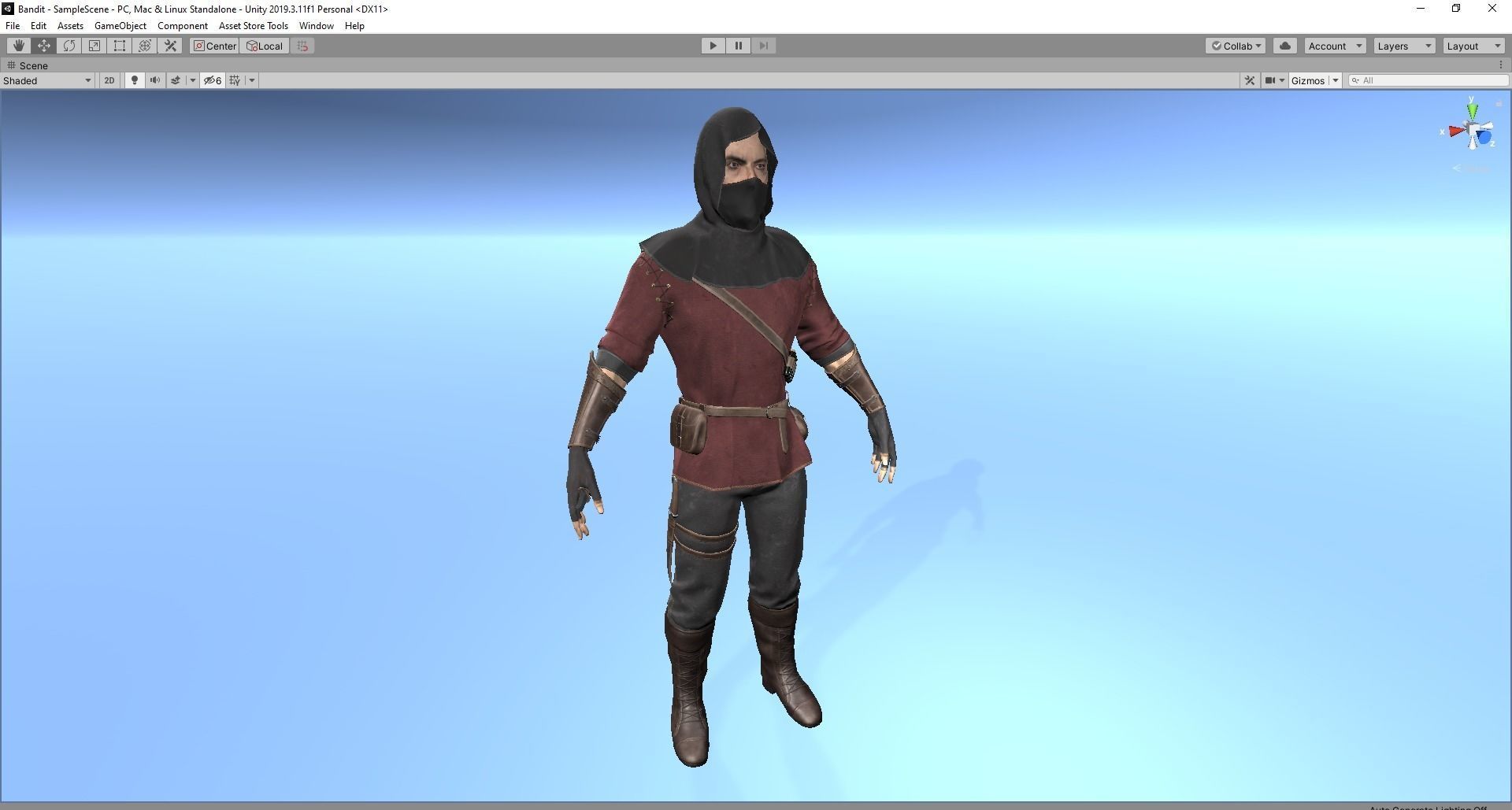 Rogue Low-poly 3D model_13