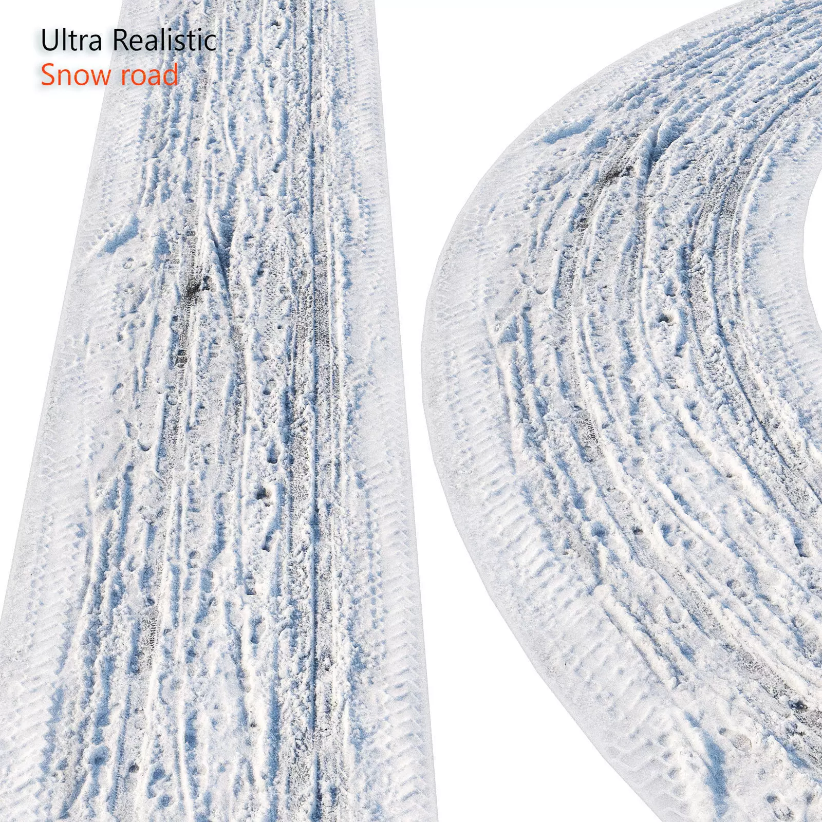 Ultra realistic Snow road 3D model_0