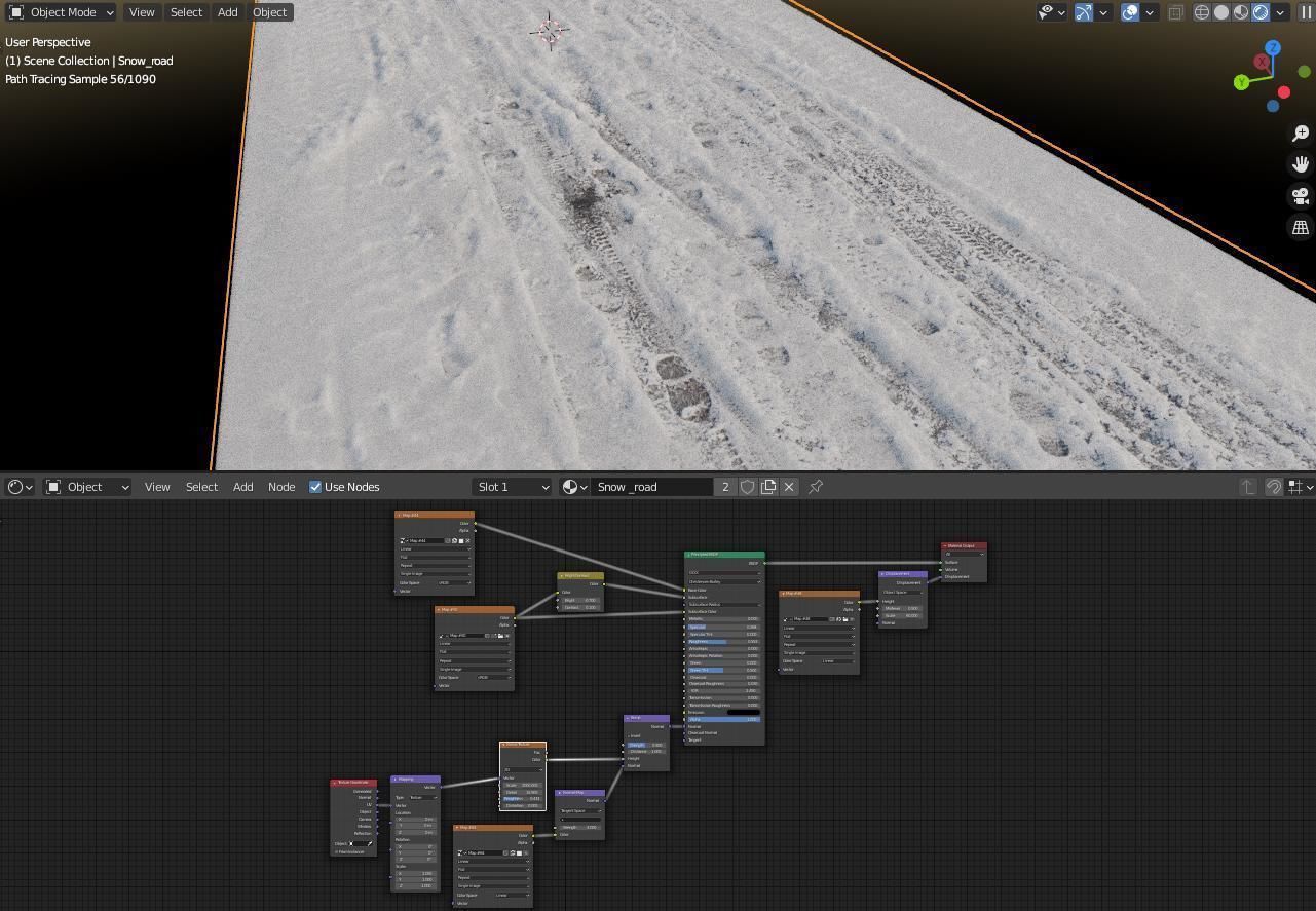 Ultra realistic Snow road 3D model_3
