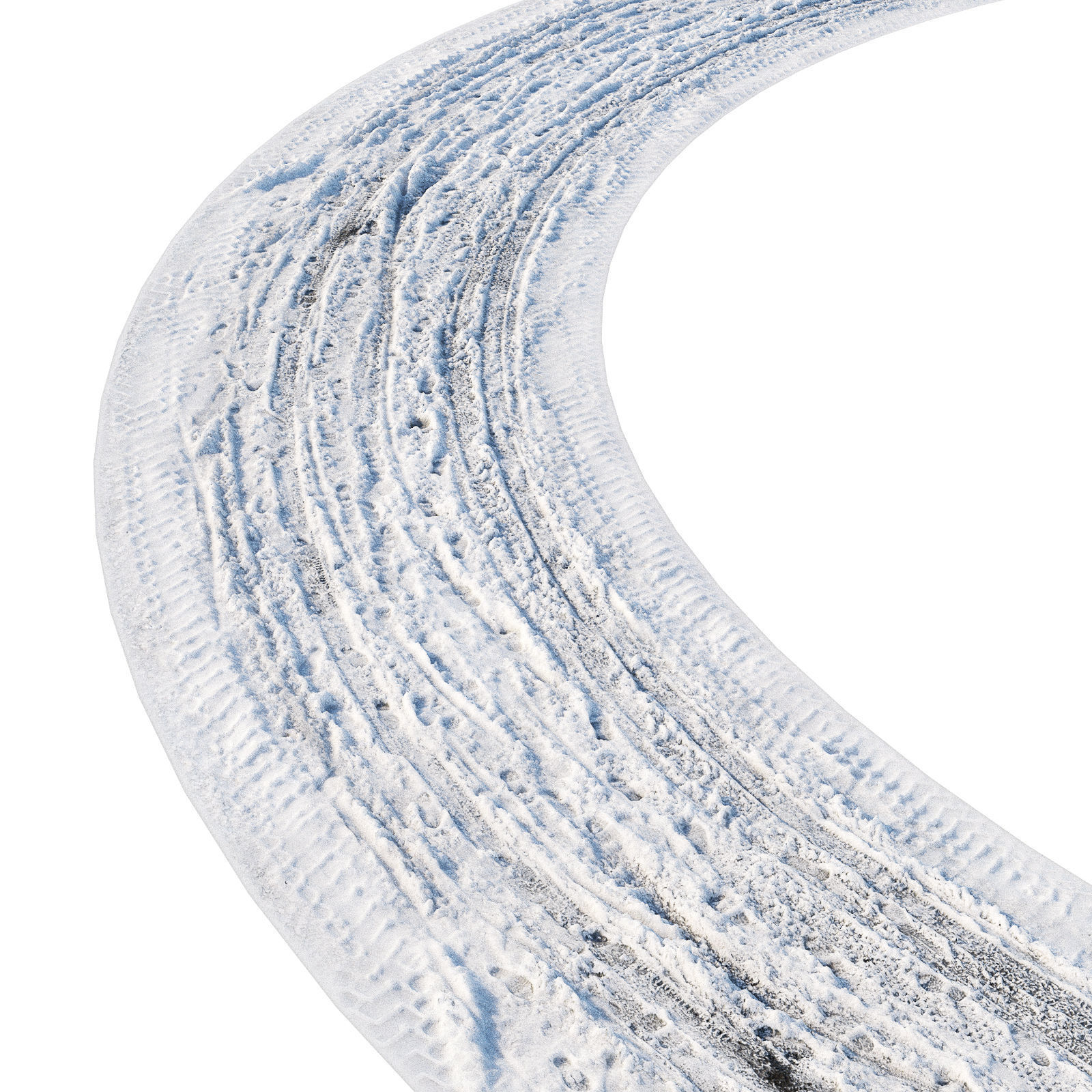 Ultra realistic Snow road 3D model_2