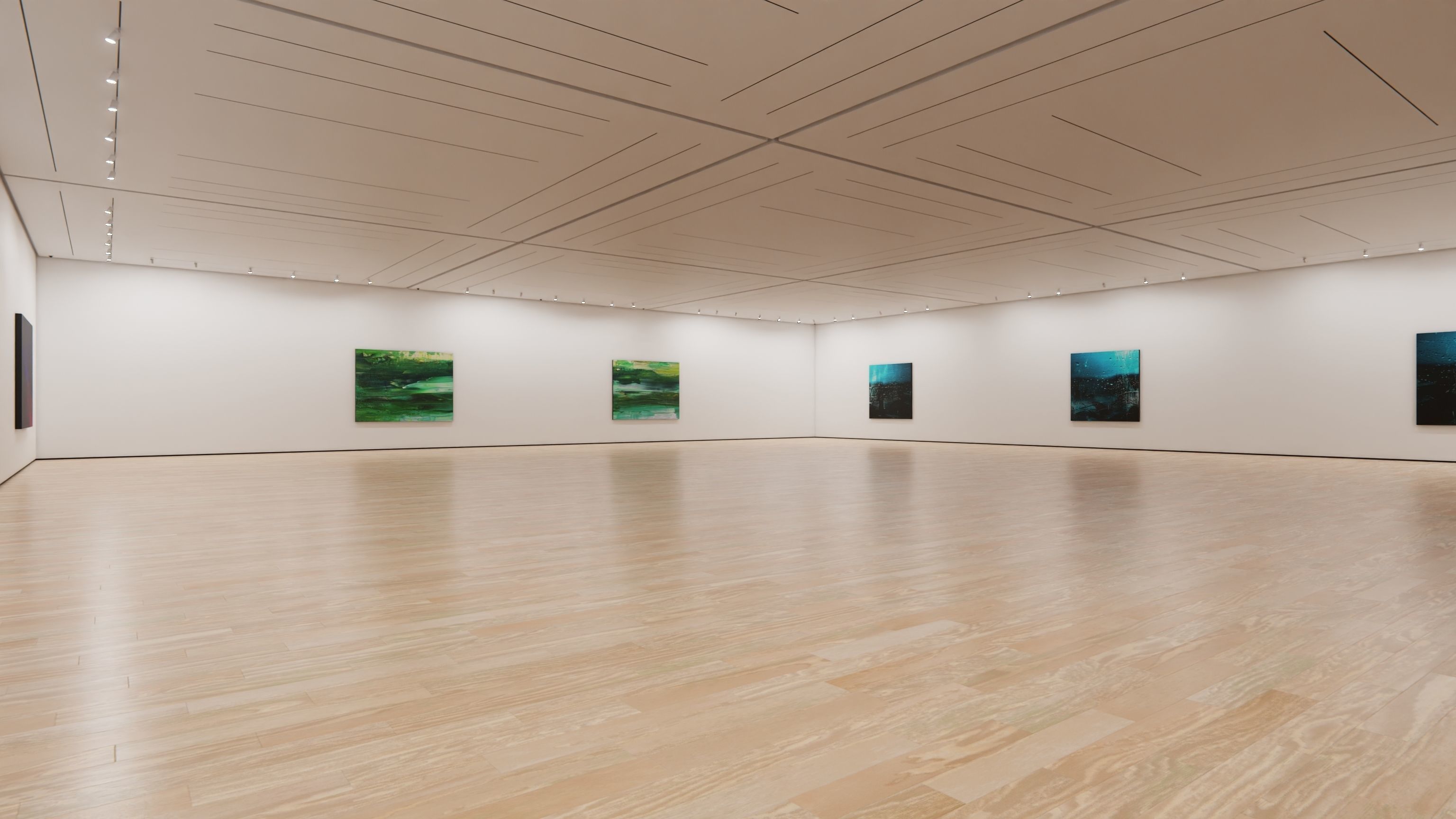 Art Museum Gallery Interior 2 Low-poly 3D model_2