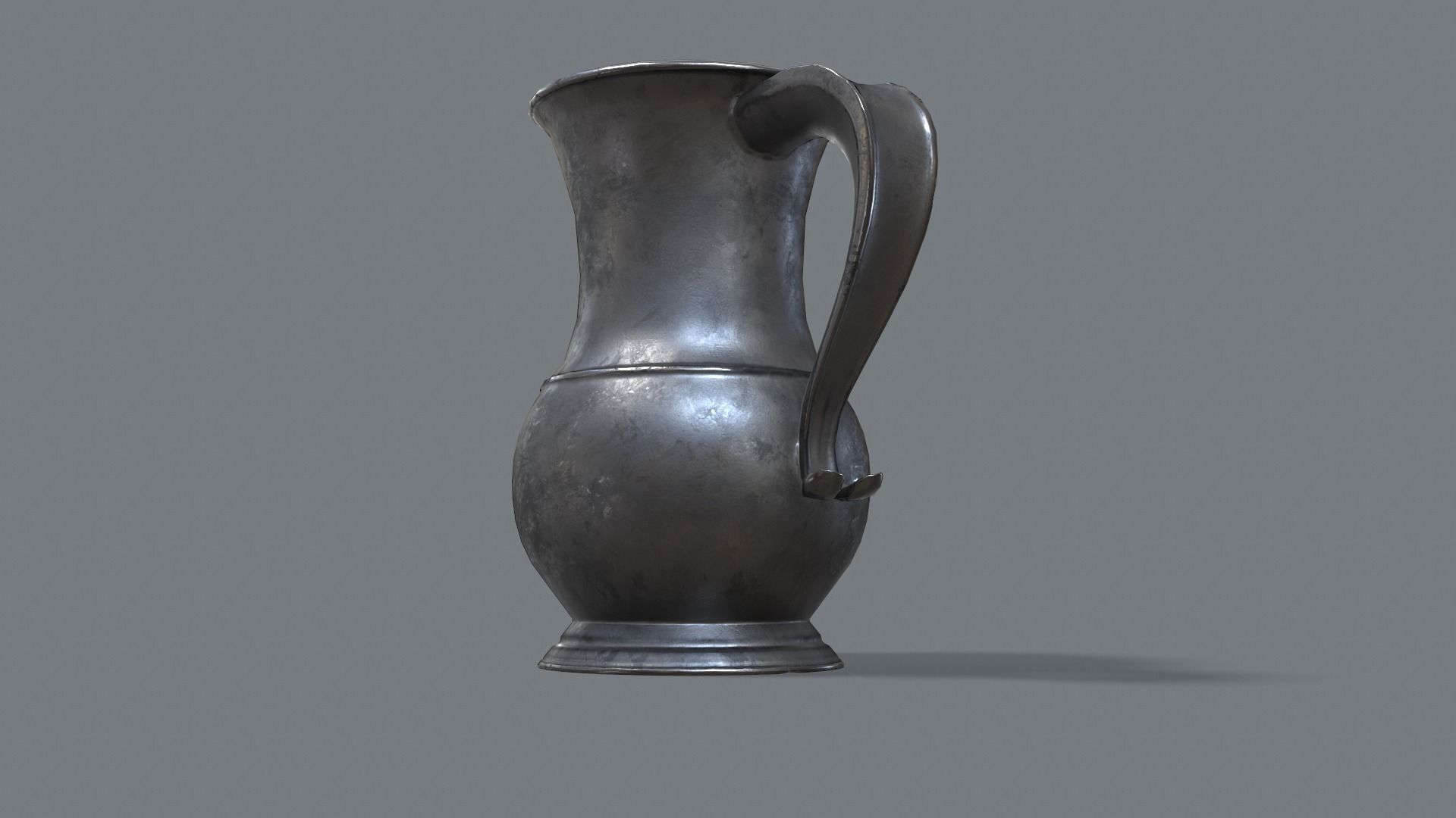 Pewter Pitcher Low-poly 3D model_2
