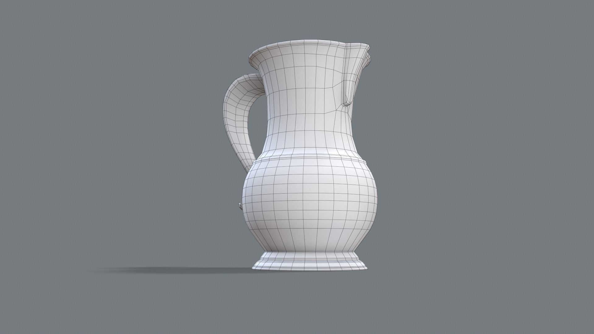Pewter Pitcher Low-poly 3D model_39