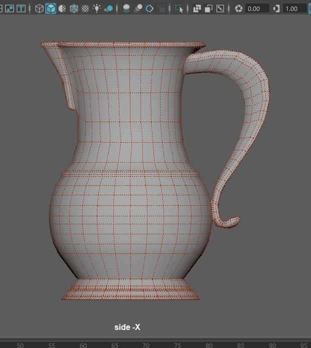 Pewter Pitcher Low-poly 3D model_22