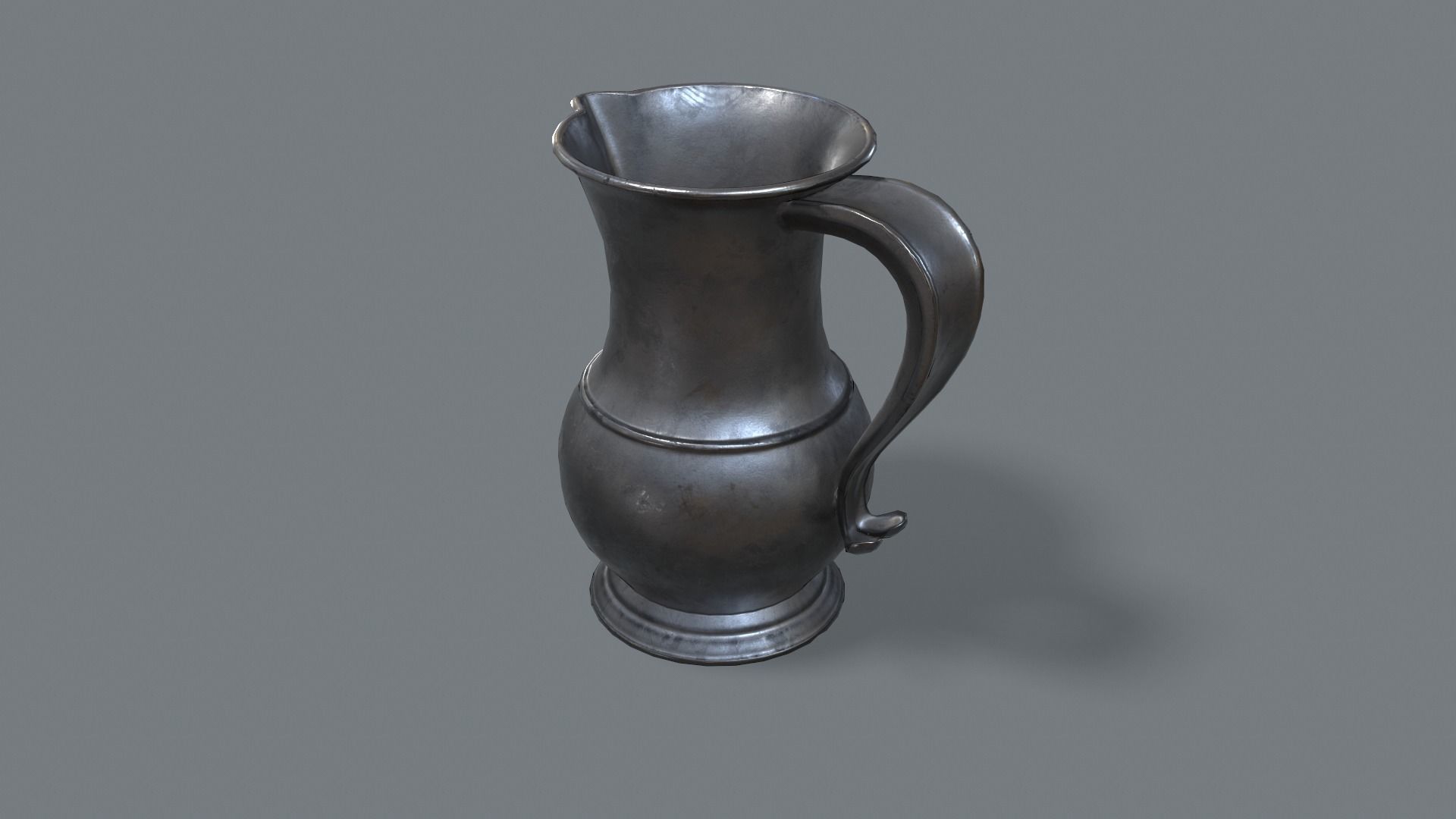 Pewter Pitcher Low-poly 3D model_26
