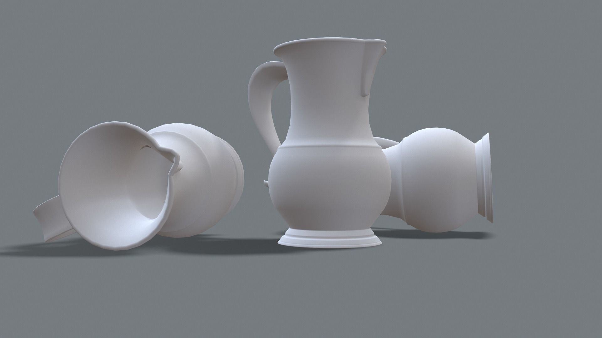 Pewter Pitcher Low-poly 3D model_17