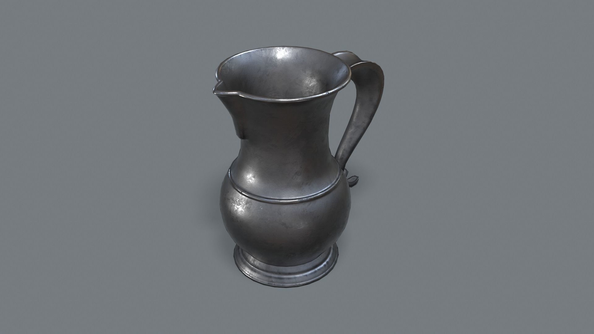 Pewter Pitcher Low-poly 3D model_25