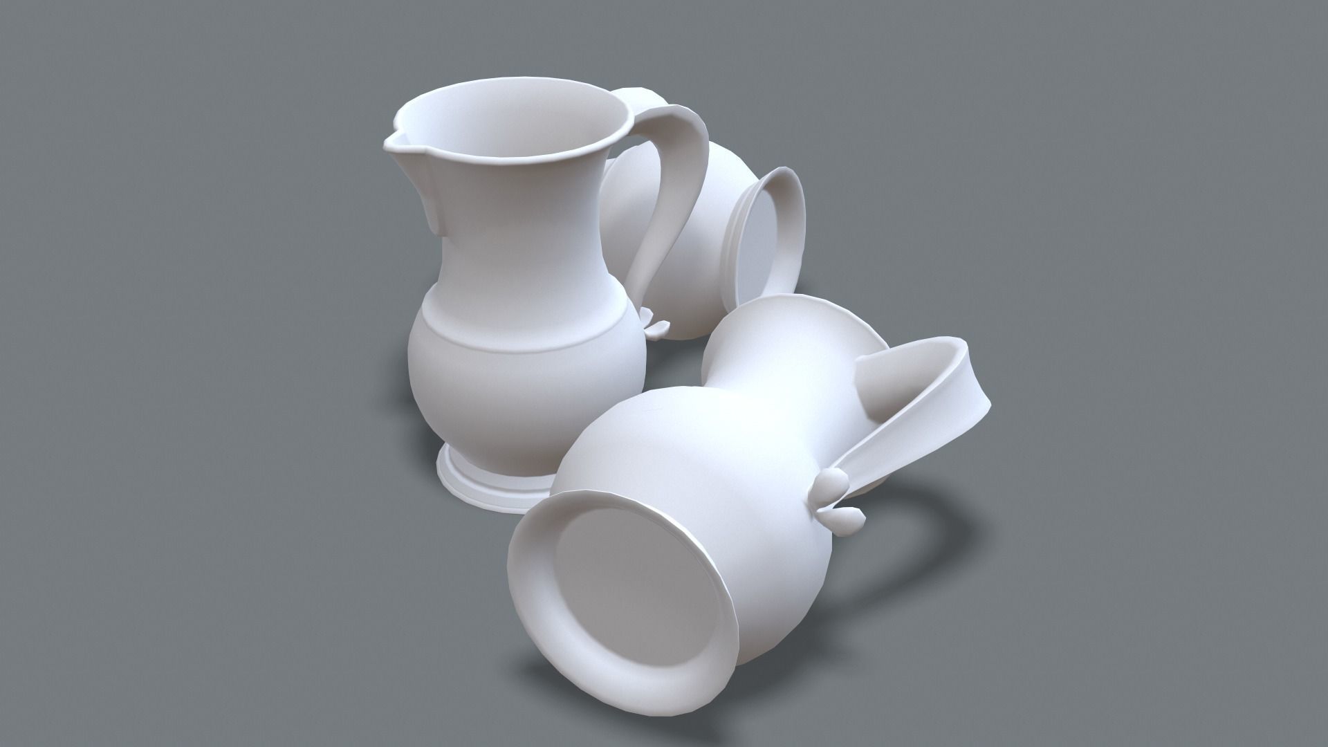 Pewter Pitcher Low-poly 3D model_15