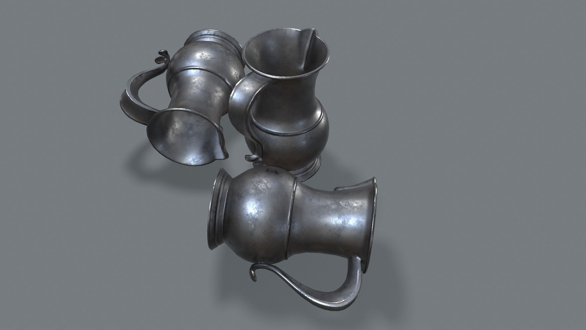Pewter Pitcher Low-poly 3D model_18