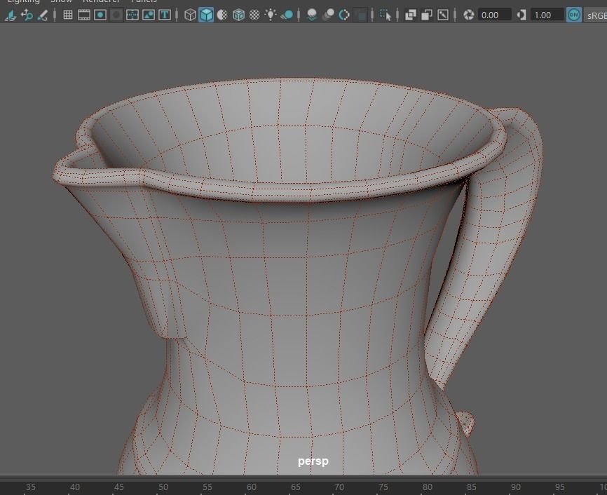 Pewter Pitcher Low-poly 3D model_23