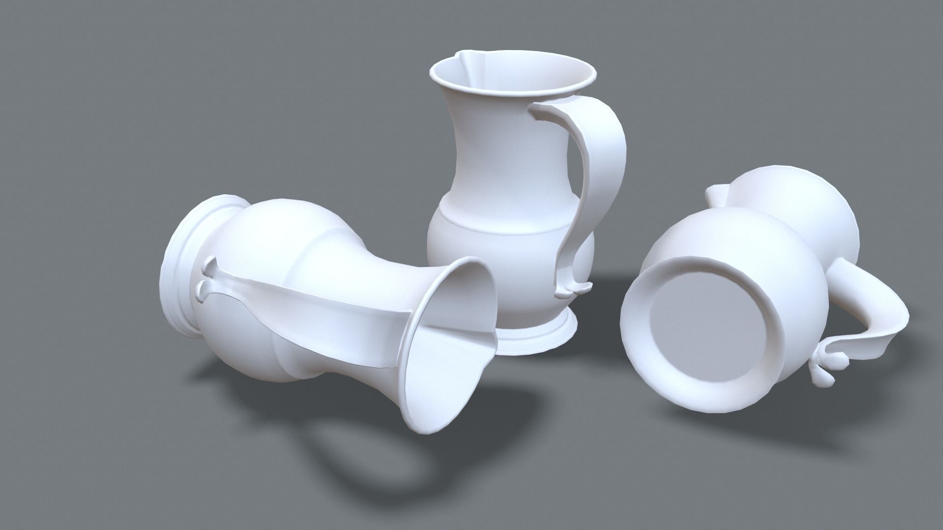 Pewter Pitcher Low-poly 3D model_11