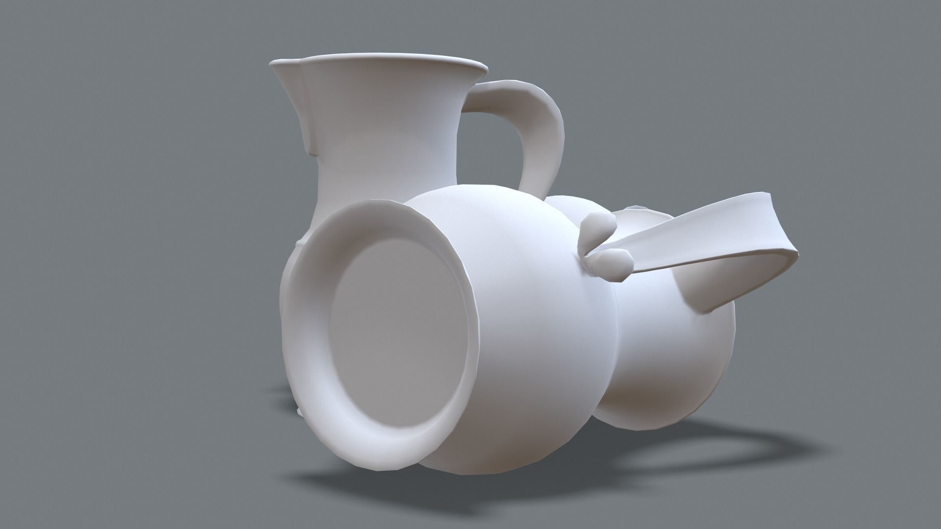 Pewter Pitcher Low-poly 3D model_13