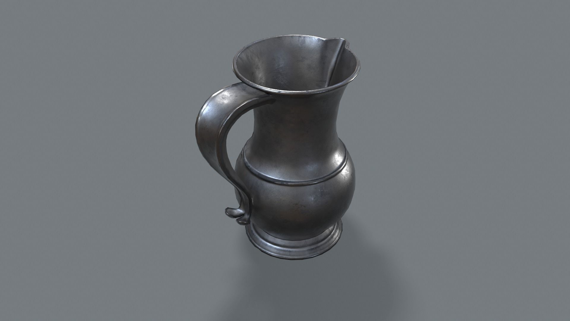 Pewter Pitcher Low-poly 3D model_8