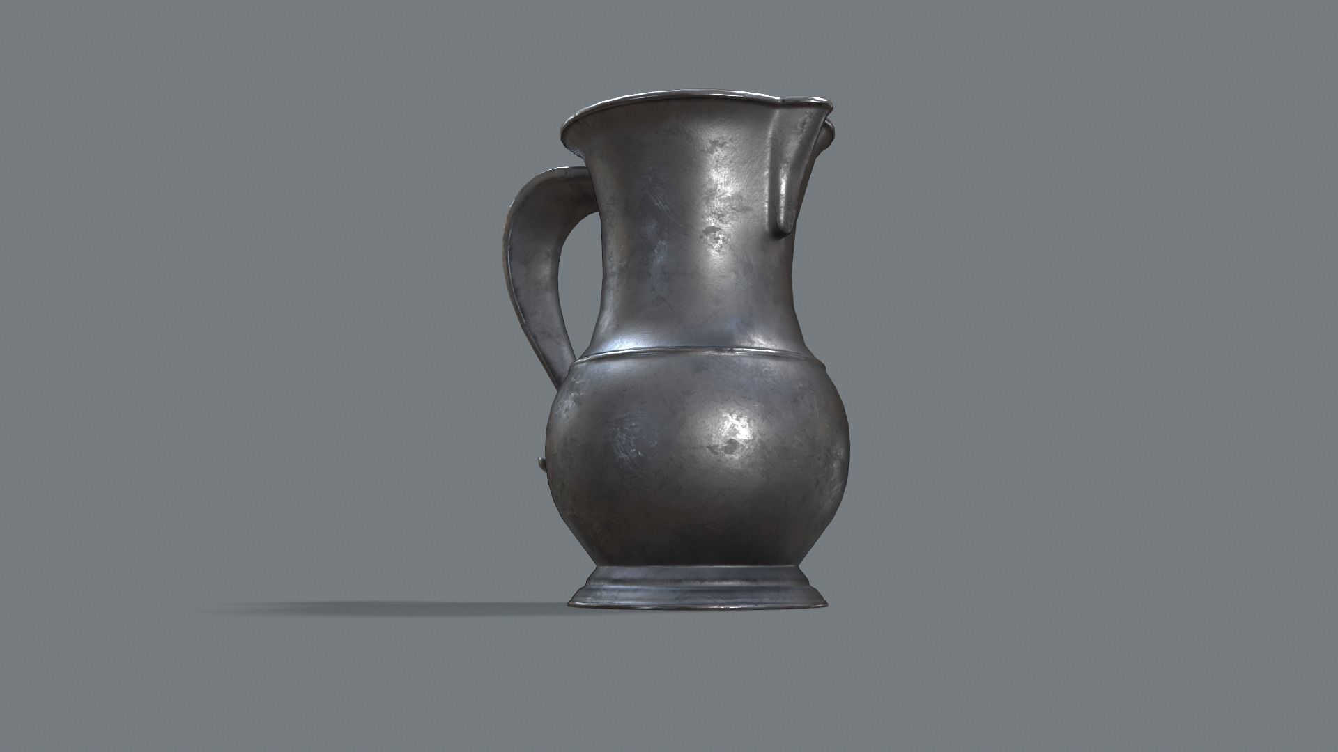 Pewter Pitcher Low-poly 3D model_29