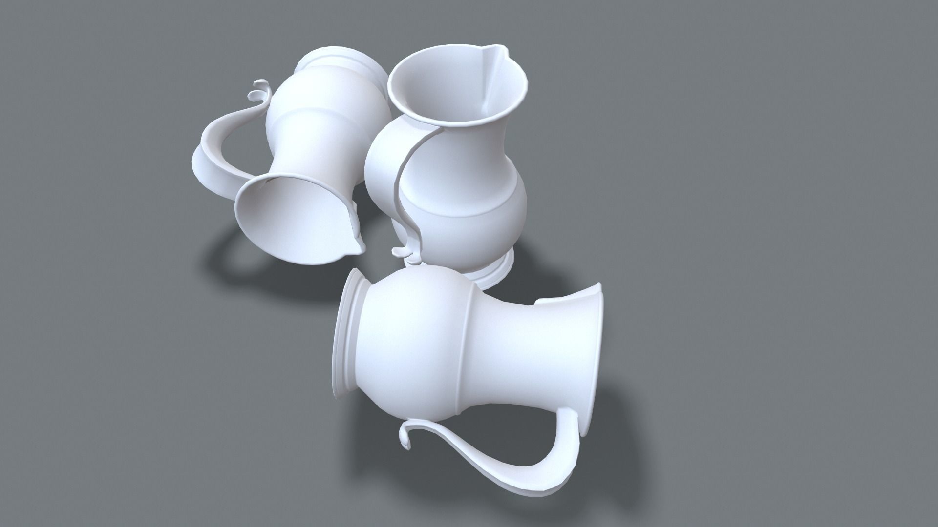 Pewter Pitcher Low-poly 3D model_19